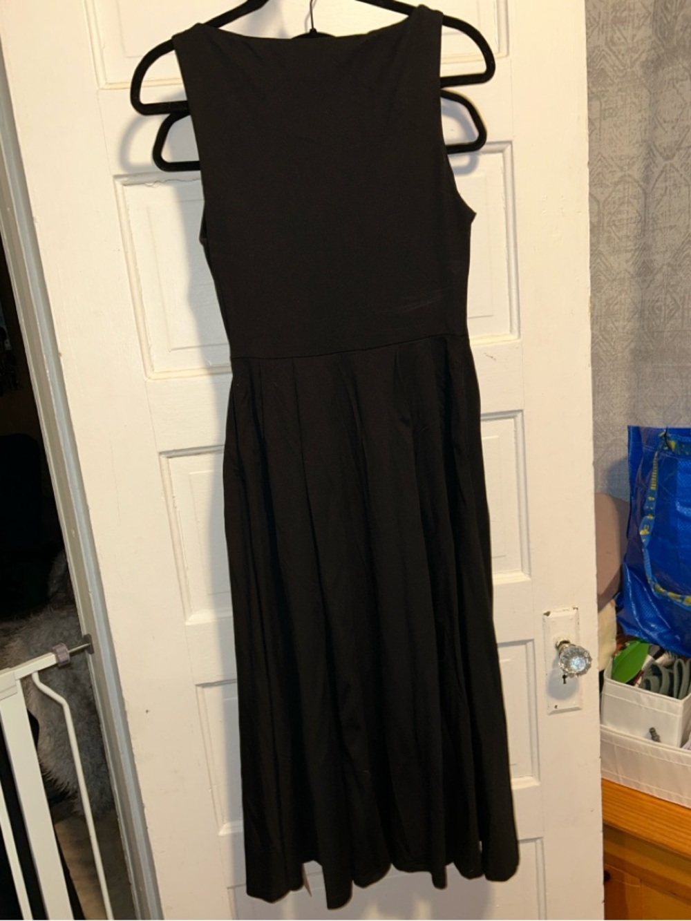 OGL Boatneck Brami Classic Black Sleeveless Midi Dress